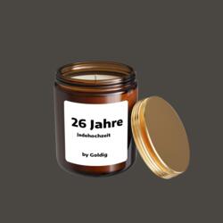Duftkerze 26 Jahre Jadehochzeit