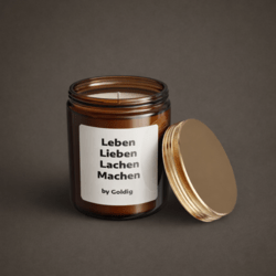 Duftkerze Leben lieben Lachen Machen