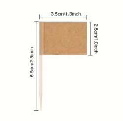 Blanko/neutralen Kraftpapier-Party-Picker 100 Stück