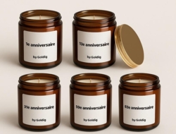 Bougie parfumée anniversaire 1 à 105 Eucalyptus & Menthe
