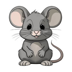 Bügelbild Süsse Maus