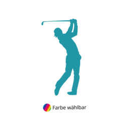 Bügelbild Golf Spieler Silhouette