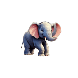 Bügelbild Elefant