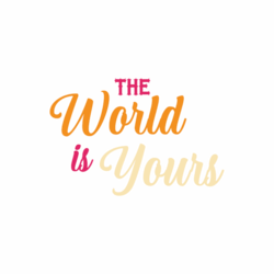 Bügelbild the world is yours