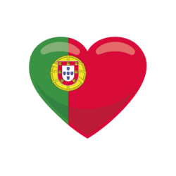 Herz Flagge Portugal