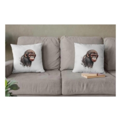 Dekokissen mit Bügelbild Affenmotiv - 2er-Set