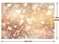 Fond mural de cœurs dorés