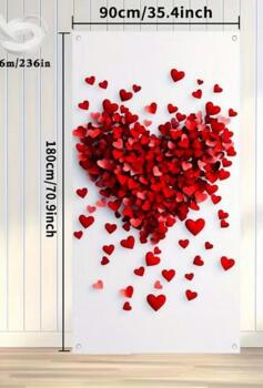 Herz Wandkulisse 90 × 180 cm