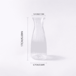 6 Kunststoffvasen 14,5 cm Transparent in Glasoptik