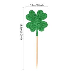 Cake toppers trèfle – 12 pièces