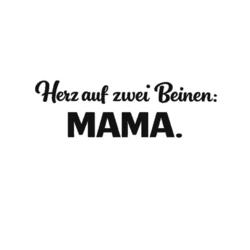 Bügelbild Herz auf zwei Beinen MAMA