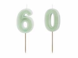 Geburtstagskerzen Hellem Grün Set 6 & 0