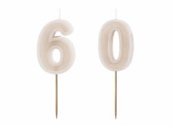 Geburtstagskerzen Warmgrau Set 6 & 0