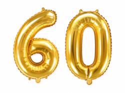 60 Geburtstagsballons Set 6 & 0 Gold 35cm