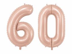 60 Geburtstagsballons Dunkelbeiges Set 6 & 0