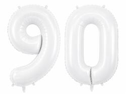 Zahlenballon 90 Weiss - Set 9 & 0
