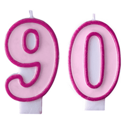 90 Geburtstag Geburtstagskerzen Pink