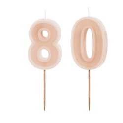 80 Geburtstag Geburtstagskerzen Helles Rosa