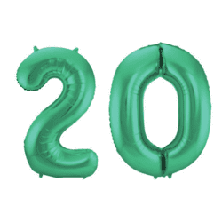 20 Geburtstag Ballon Set 2 & 0 Grün 86cm