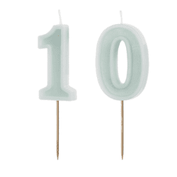 10 Geburtstag Geburtstagskerzen Mint