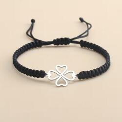 Kleeblatt Armband Schwarz