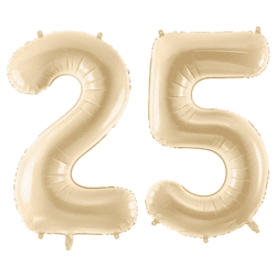 25 Geburtstag Ballon Set 2 & 5 Beige 72cm
