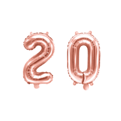 20 Geburtstag Ballon Set 2 & 0 Roségold  35cm