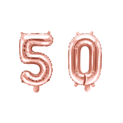 50 Geburtstag Ballon Set 5 & 0 Roségold 35cm