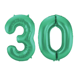 30 Zahlenballon Set 3 & 0 Grün 86cm