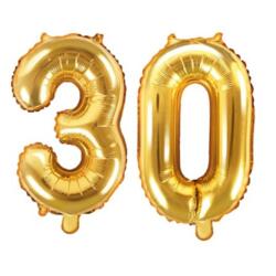 Ballon Set Zahl 30 Gold 35cm
