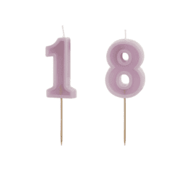 18 Geburtstagskerzen Set Lila