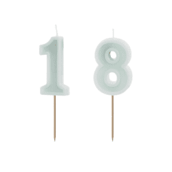 18 Geburtstagskerzen Set Mint