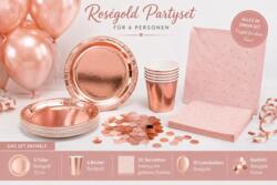 Roségold Partyset für 6 Personen