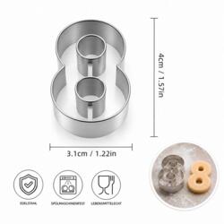Zahlen Ausstechform 8 Edelstahl 4cm