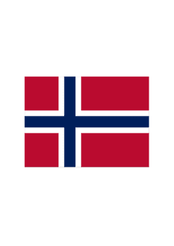 Bügelbild Norwegen Flagge