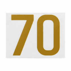 Bügelbild Zahl 70 Gold