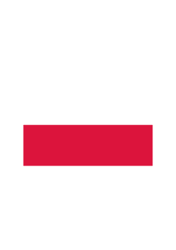 Bügelbild Polen Flagge