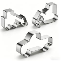 Baustellen-Ausstechformen aus Edelstahl – 3-teiliges Set