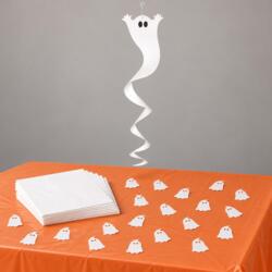 Set de décoration Halloween Petite fête des fantômes – orange & blanc
