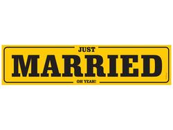 Nummernschild Just Married - oh Year