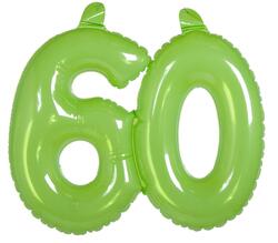 Ballon Zahl 60 Grün