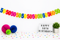 Geburtstag Papiergirlanden 50 Jahre