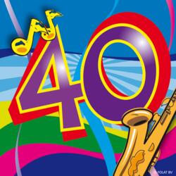 40 Jahre Servietten 25 x 25 cm