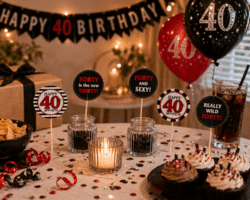 Geburtstag Cupcake Topper 40 Jahre