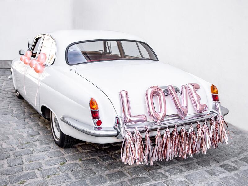 Hochzeitsautodeko Set Love Roségold Online Bestellen