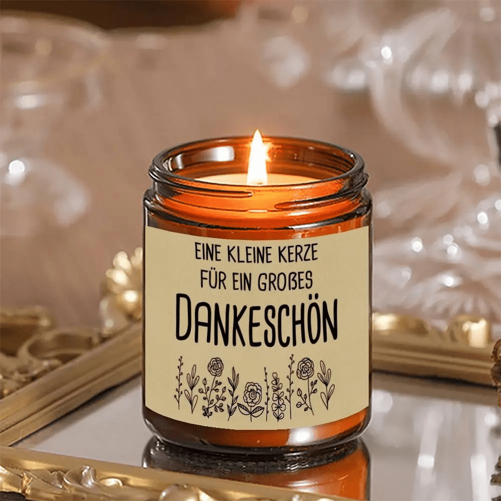 Duftkerze im Glas Eine kleine Kerze für ein