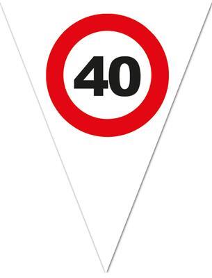 Wimpelkette 40 Jahre Traffic Sign
