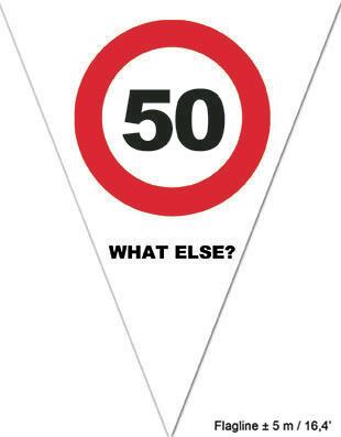 Wimpelkette 50 Jahre Traffic Sign