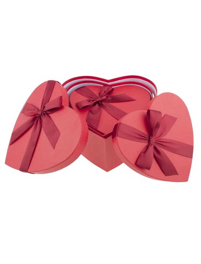 Geschenkbox  Set Herzen Rot