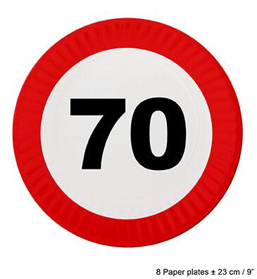 Papp Teller 70 Jahre Traffic Sign